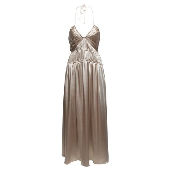 Jonathan Simkhai Dresses & Skirts - Jonathan Simkhai Clementine Leisure Halter Dress in Stone (Size S)